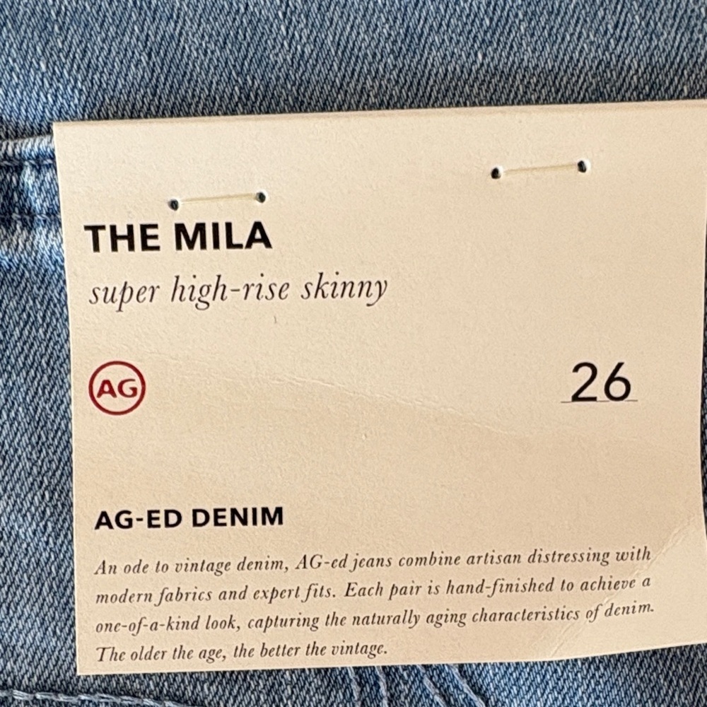 AG Adriano Goldschmied Light Blue High Rise Jeans- Super High-rise Skinny - Picture 11 of 14